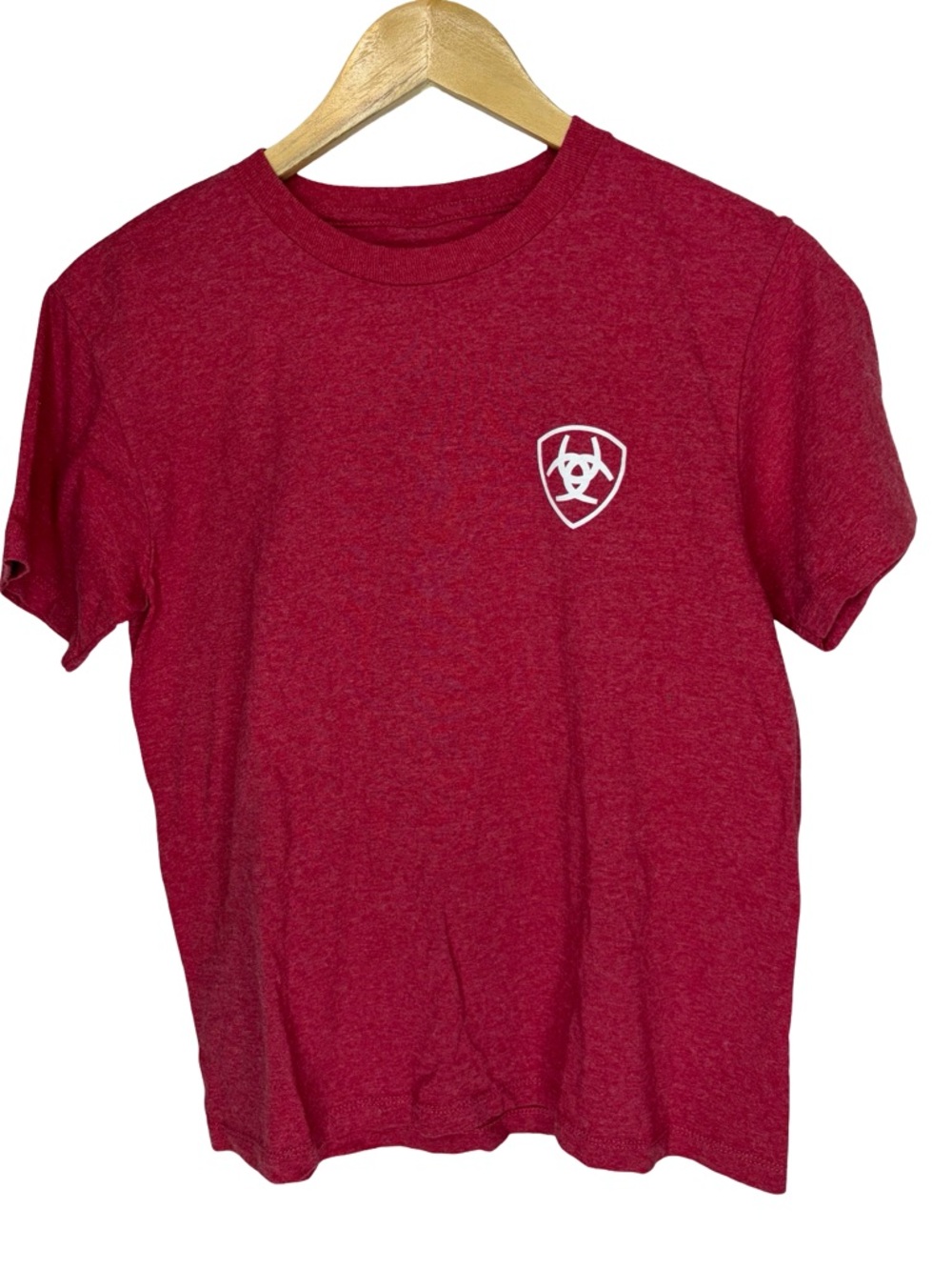 Ariat Kids Short Sleeve Crewneck Tee - Red large 036T